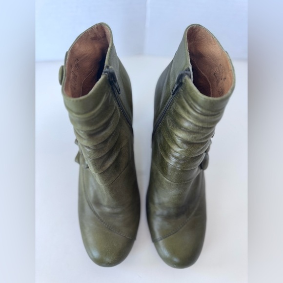 Miz Mooz Alisa Ruched Buttoned Leather Booties Womens Size 36 - Picture 4 of 11